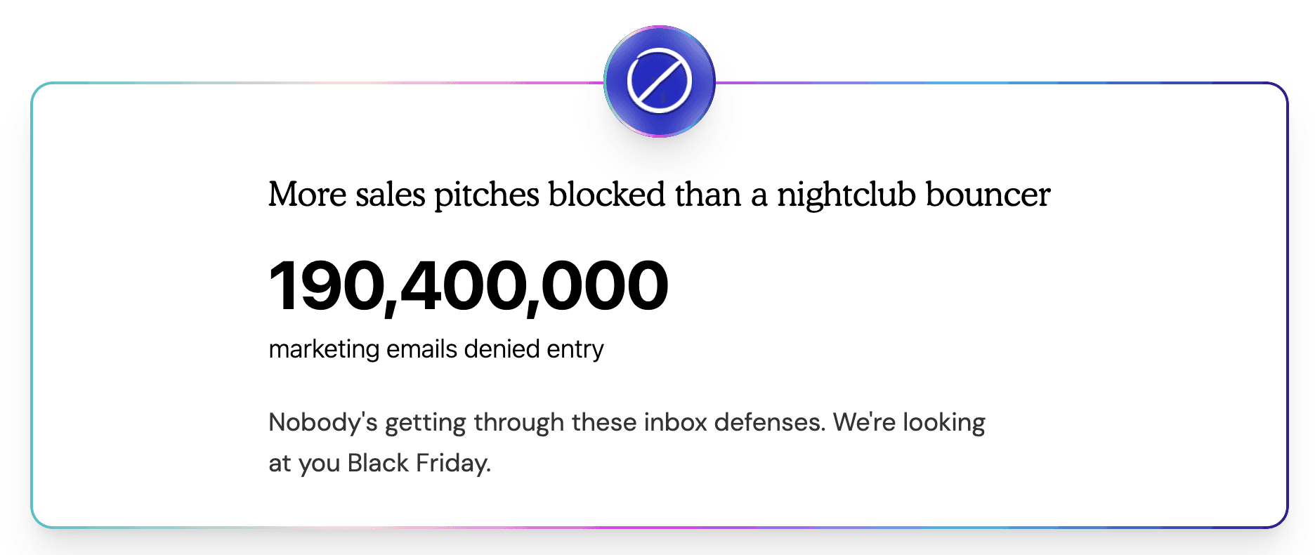190,400,000 marketing emails blocked