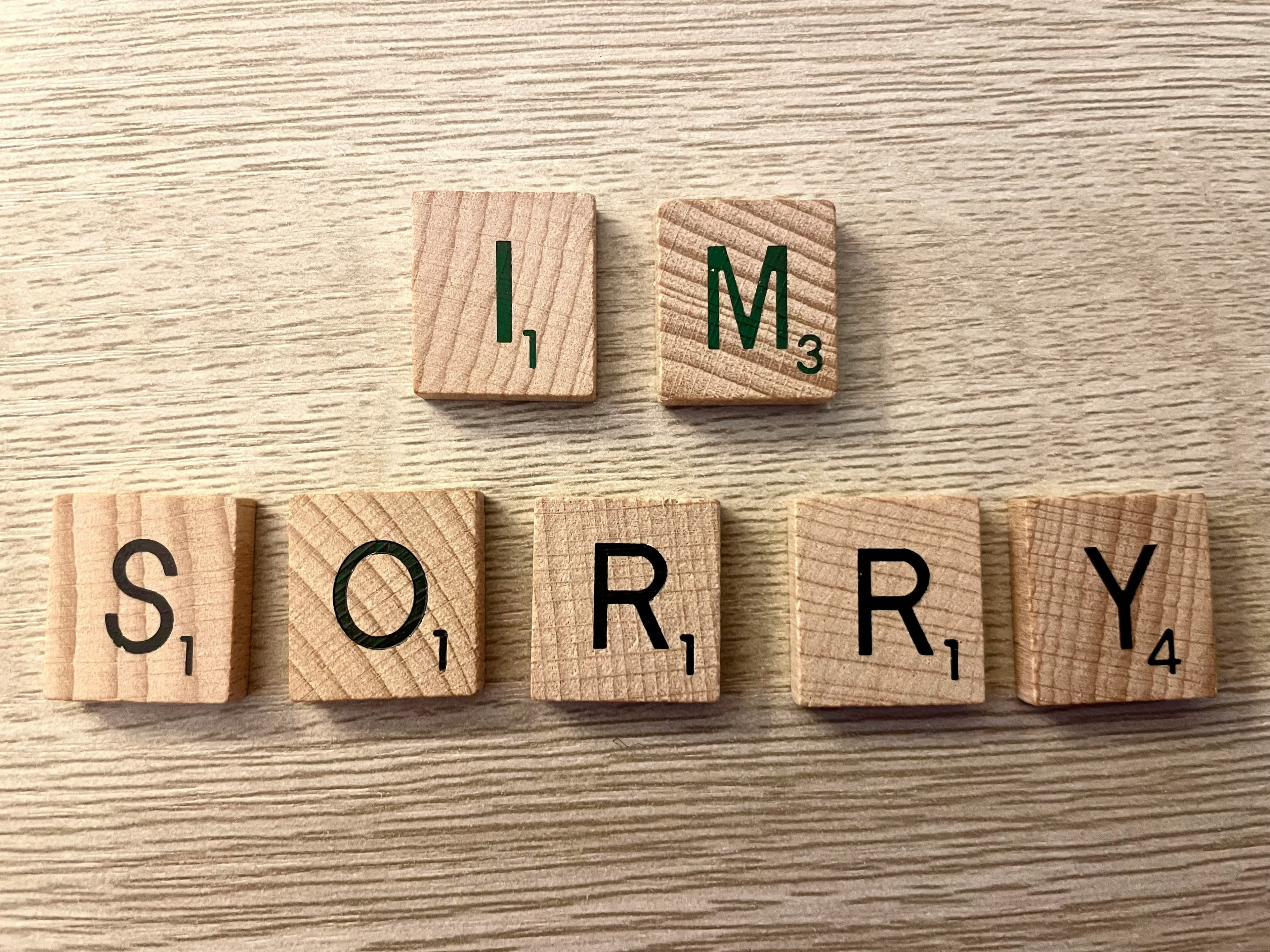 I'm sorry in scrabble