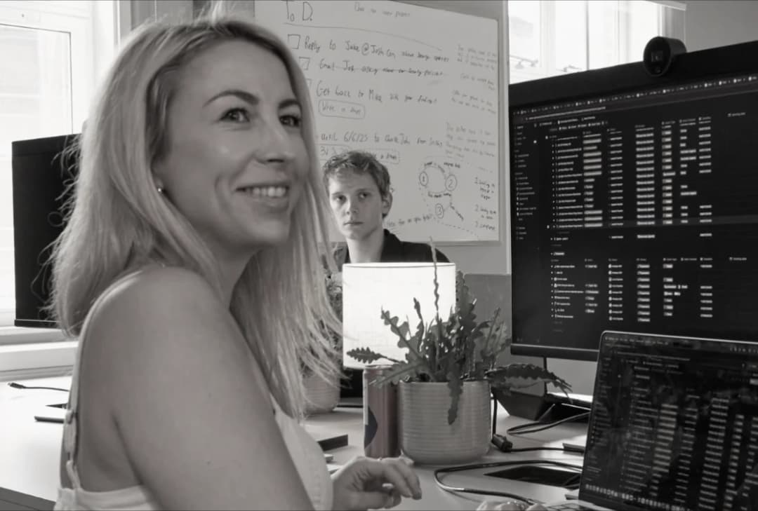 IT Person monitoring a computer